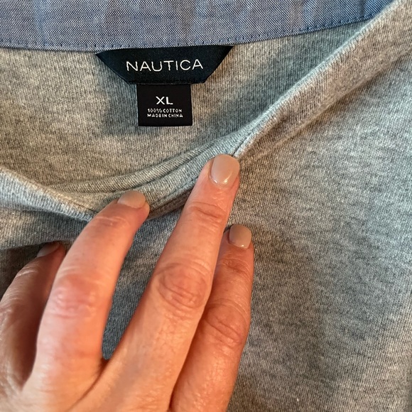 Nautica 3/4 sleeve top with chambray lining size XL - Picture 3 of 3